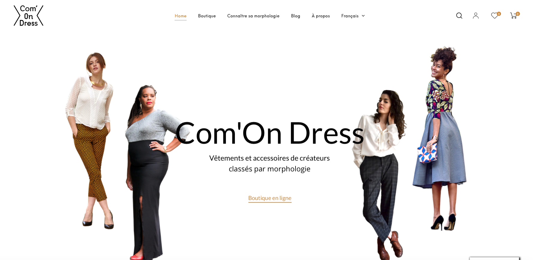 E-shop design creation for Com'On Dress | Web Agency Subforce